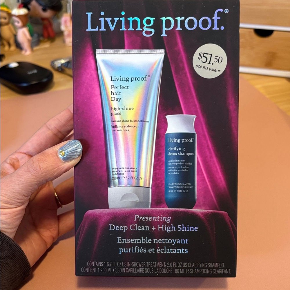 NIB Living Proof Deep Clean + High Shine Holiday Gift Set - Picture 2 of 3